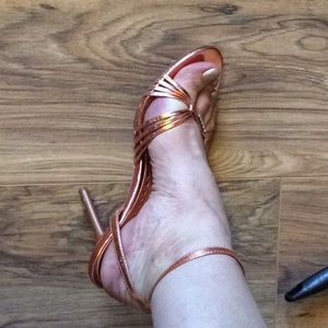 Orange 8.5 strappy heels